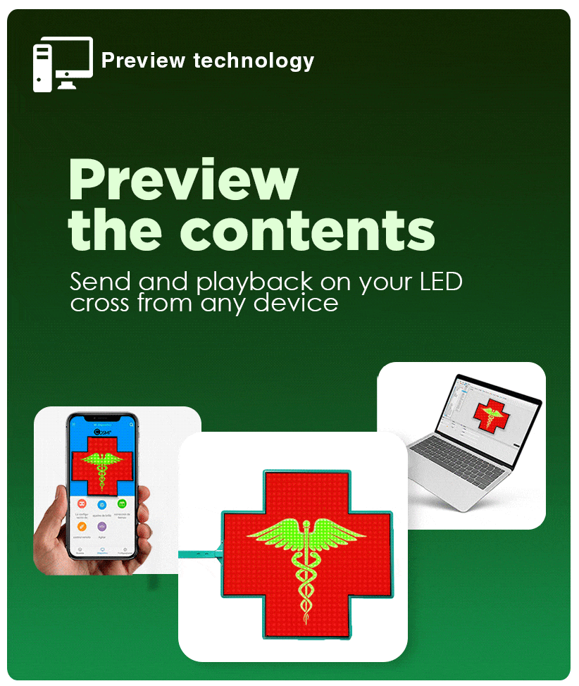 Preview-technology cross