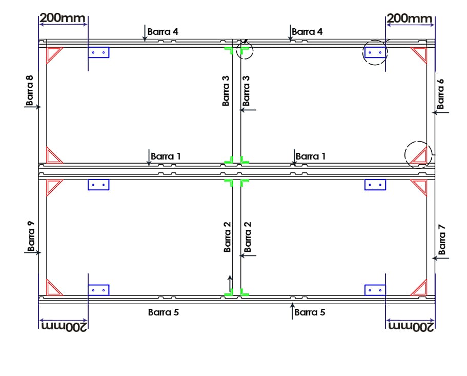 paso 7.1 colocacion pletinas estructura pegaso cosmi