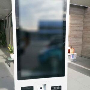 Kiosko U32 LCD táctil de 32 pulgadas para Windows con lector NFC y terminal de pago para comercios.